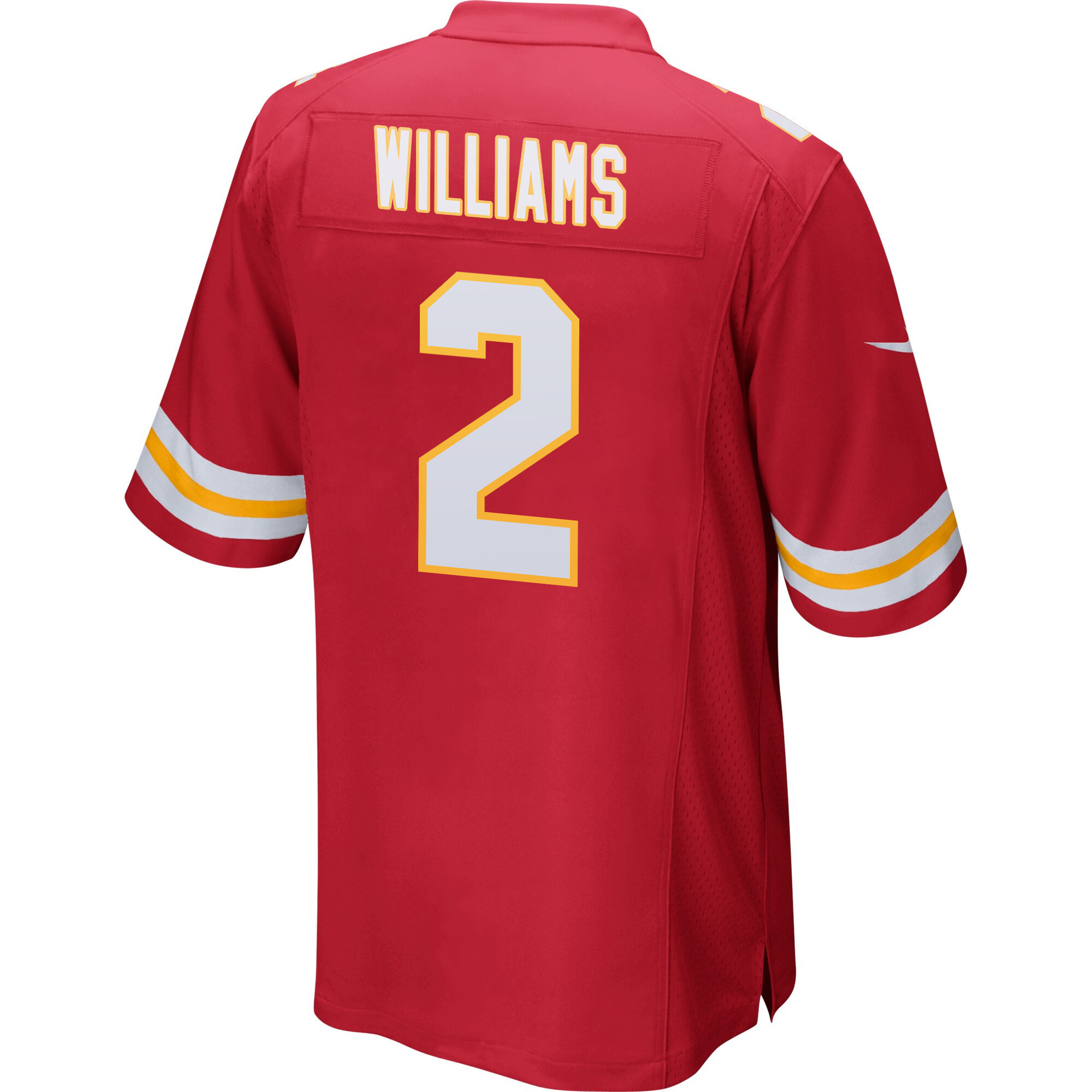 Joshua Williams 2 Kansas City Chiefs Super Bowl LVIII Champions 4 Stars Patch Game Men Jersey - Red