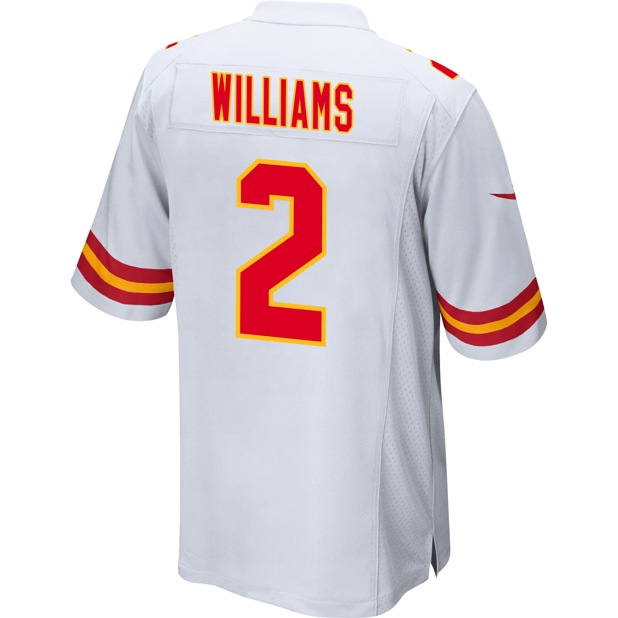 Joshua Williams 2 Kansas City Chiefs Super Bowl LVIII Champions 4 Stars Patch Game Men Jersey - White