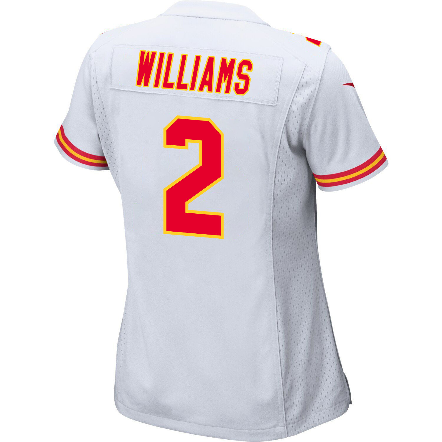 Joshua Williams 2 Kansas City Chiefs Super Bowl LVIII Champions 4 Stars Patch Game Women Jersey - White