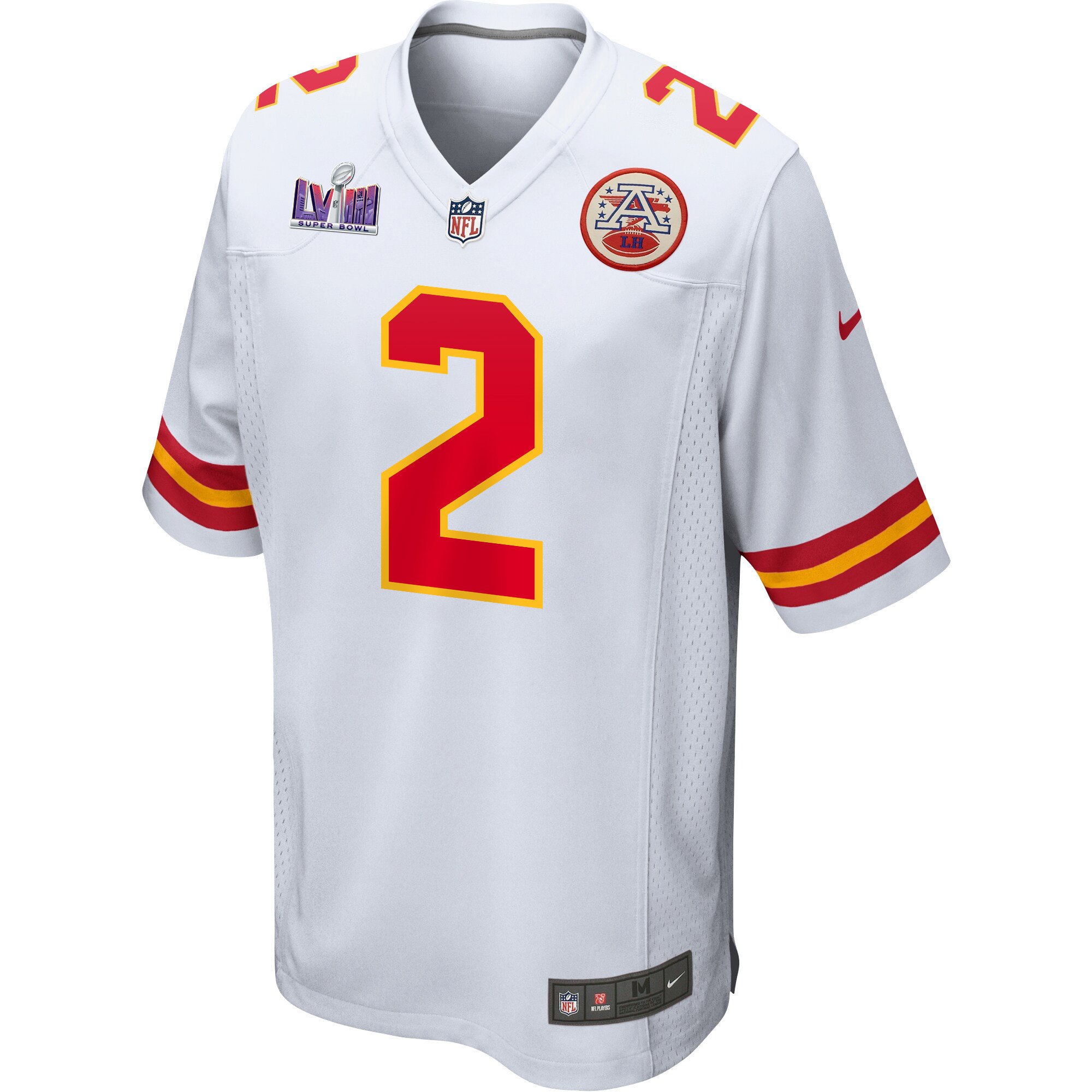 Joshua Williams 2 Kansas City Chiefs Super Bowl LVIII Patch Game Men Jersey – White