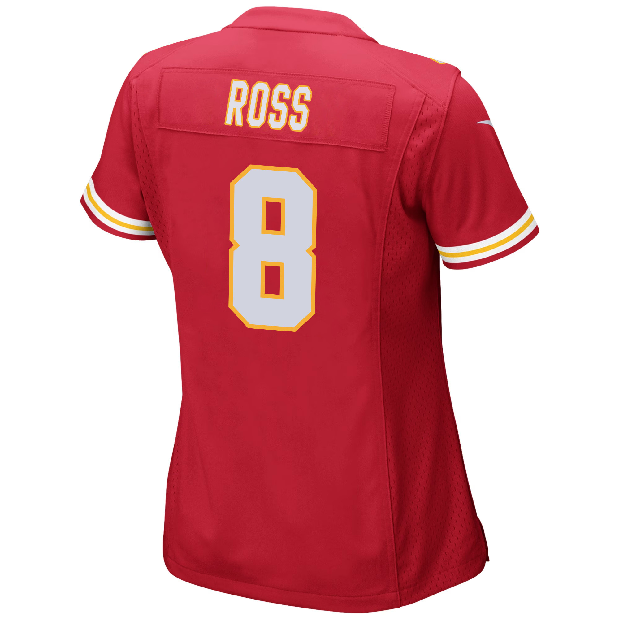 Justyn Ross 8 Kansas City Chiefs Super Bowl LVIII Champions 4 Stars Patch Game Women Jersey - Red