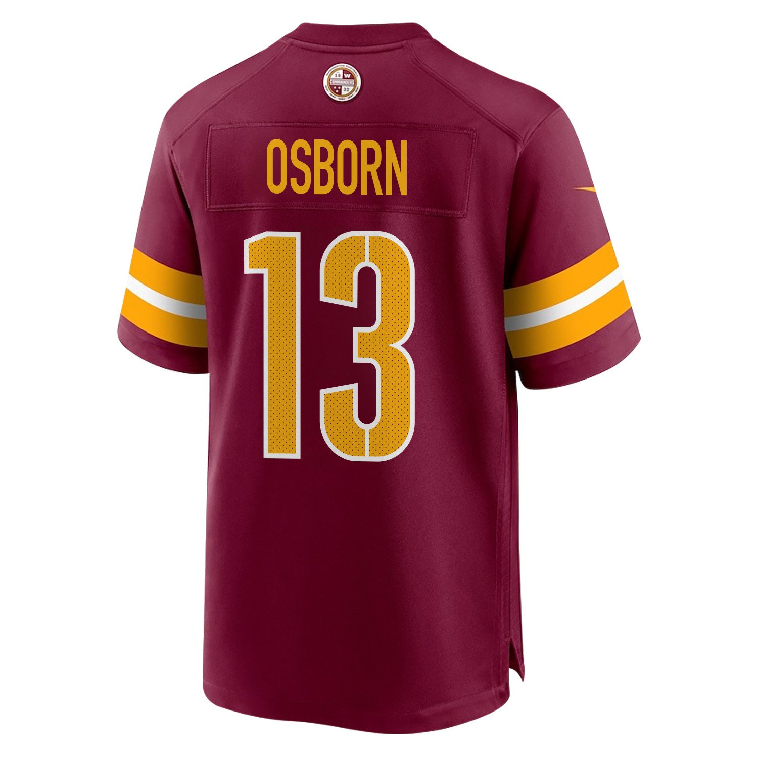 K.J. Osborn 13 Washington Commanders Super Bowl LIX Champions Patch Game Men Jersey – Burgundy