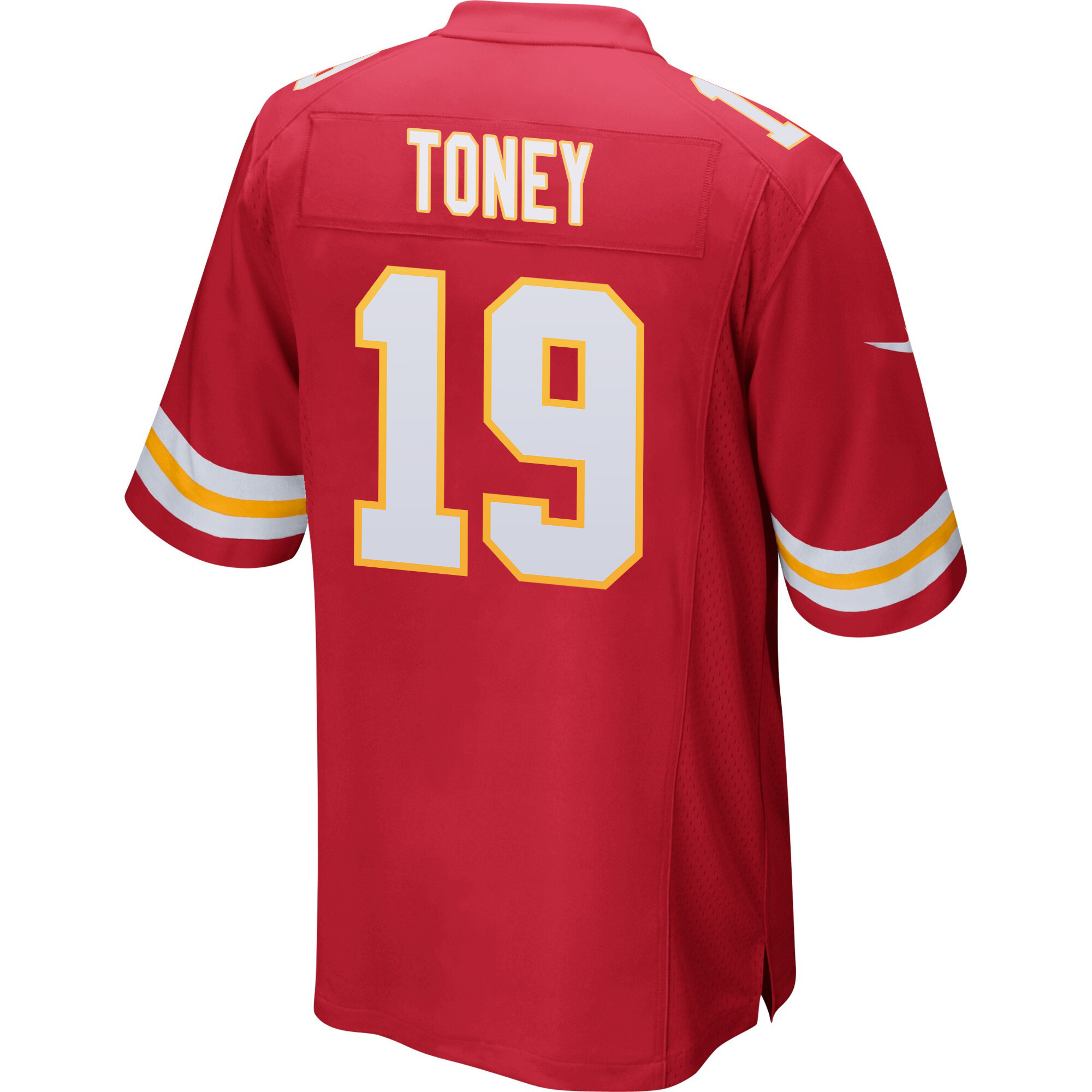 Kadarius Toney 19 Kansas City Chiefs Super Bowl LVIII Champions 4 Stars Patch Game Men Jersey - Red