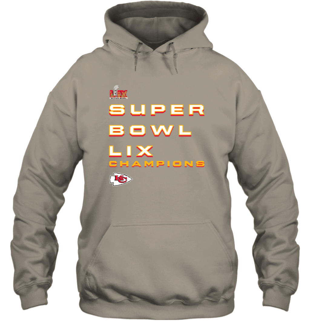 Kansas City Chiefs Super Bowl LIX 2024 Champions 2D Hoodie V12