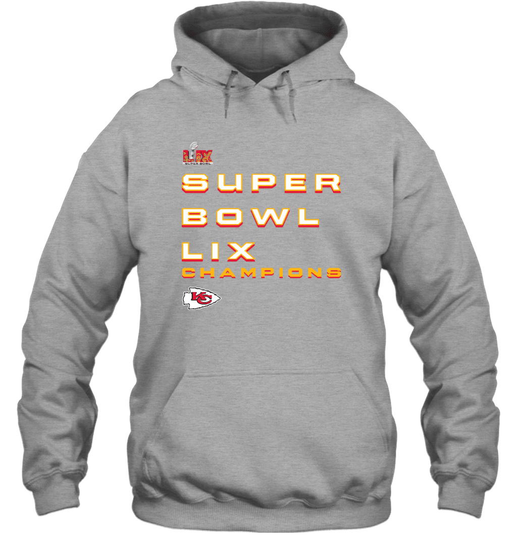 Kansas City Chiefs Super Bowl LIX 2024 Champions 2D Hoodie V12