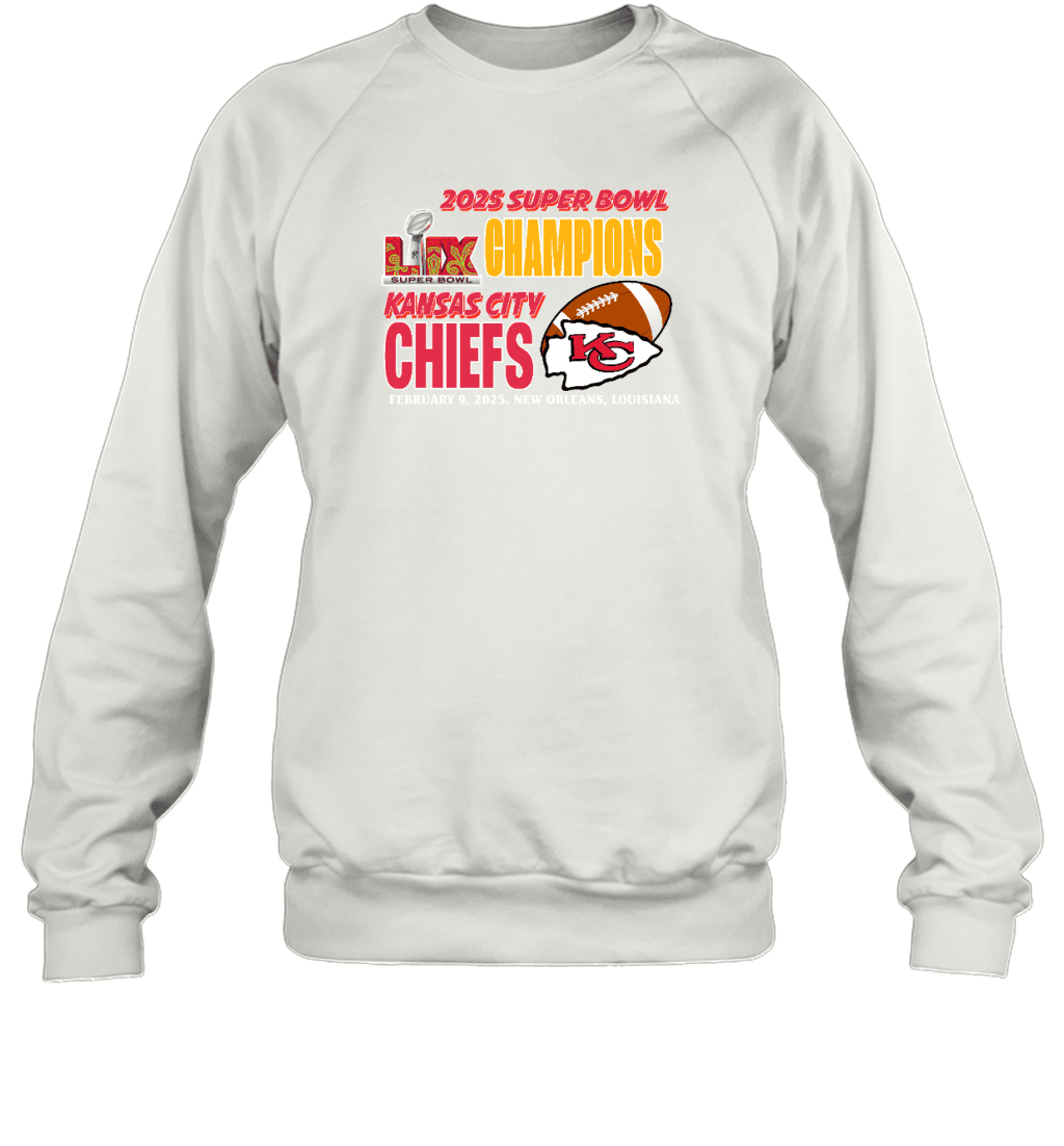 Kansas City Chiefs Super Bowl LIX 2024 Champions 2D Sweatshirt V16