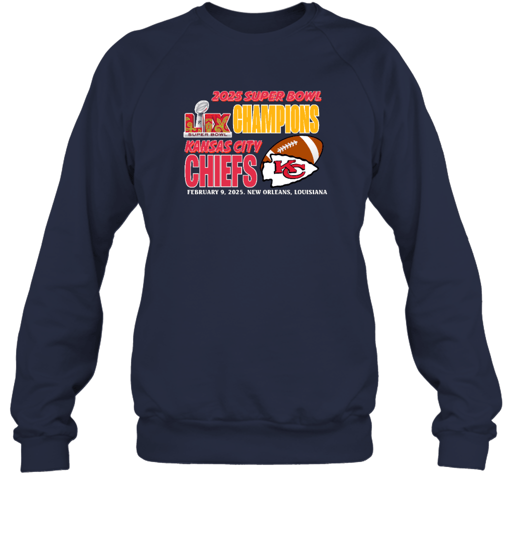 Kansas City Chiefs Super Bowl LIX 2024 Champions 2D Sweatshirt V16