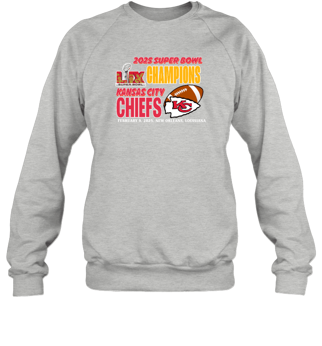 Kansas City Chiefs Super Bowl LIX 2024 Champions 2D Sweatshirt V16