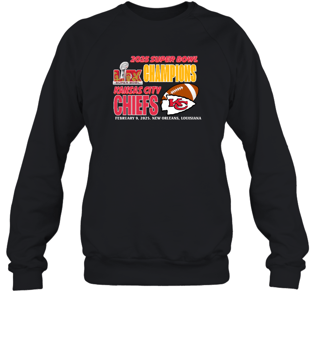 Kansas City Chiefs Super Bowl LIX 2024 Champions 2D Sweatshirt V16