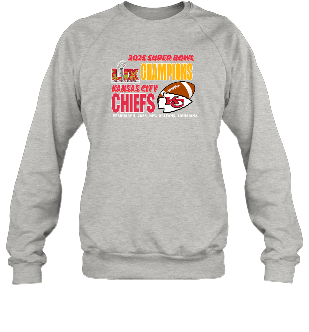Kansas City Chiefs Super Bowl LIX 2024 Champions 2D Sweatshirt V16