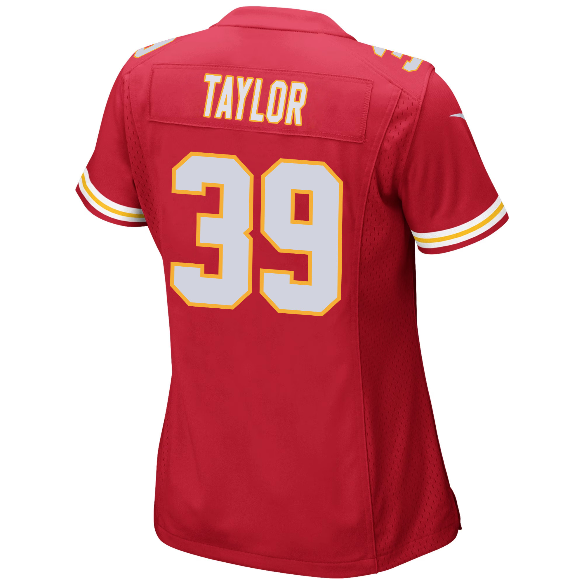 Keith Taylor 39 Kansas City Chiefs Super Bowl LVIII Champions 4 Stars Patch Game Women Jersey - Red