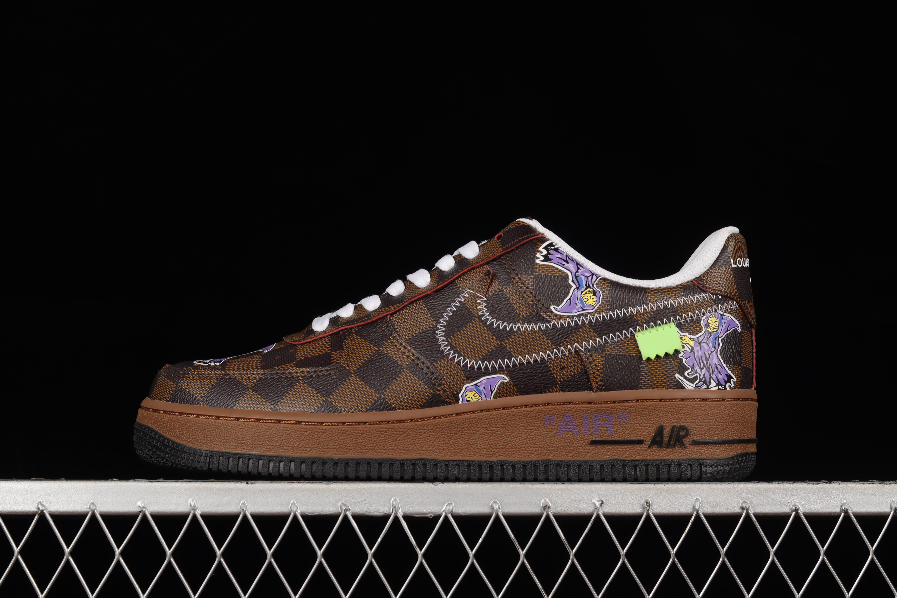 Men's Air Force 1 Low x Louis Vuitton Brown Witch Shoes