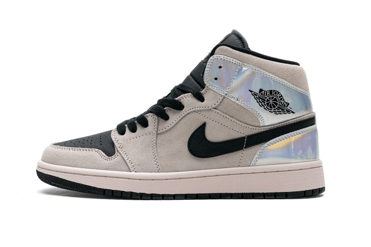 Men's Air Jordan 1 Mid Chrome Wings Shoes