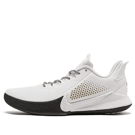 Men's Kobe Mamba Fury White Metallic Gold Shoes