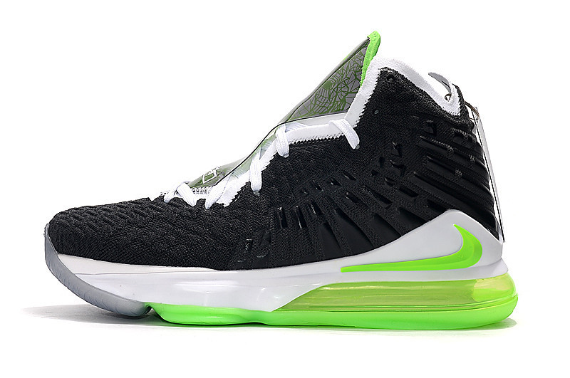 Men's Lebron 17 Black Green Shoes