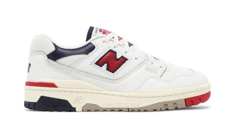 Men's New Balance 550 Aime Leon Dore White Navy Red Shoes