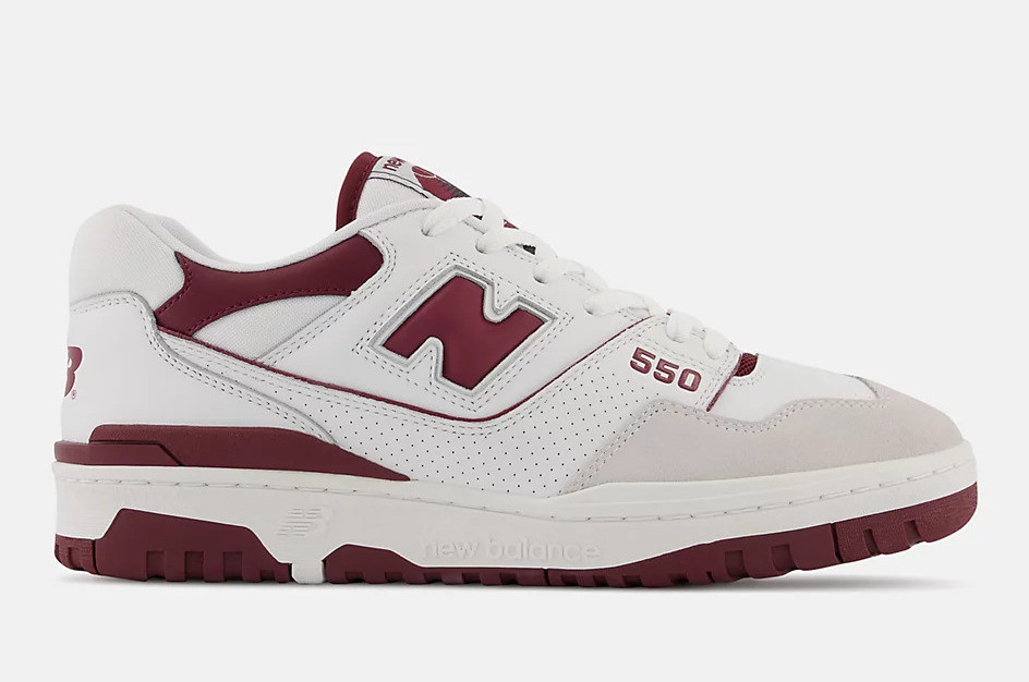 Men's New Balance 550 Burgundy Shoes