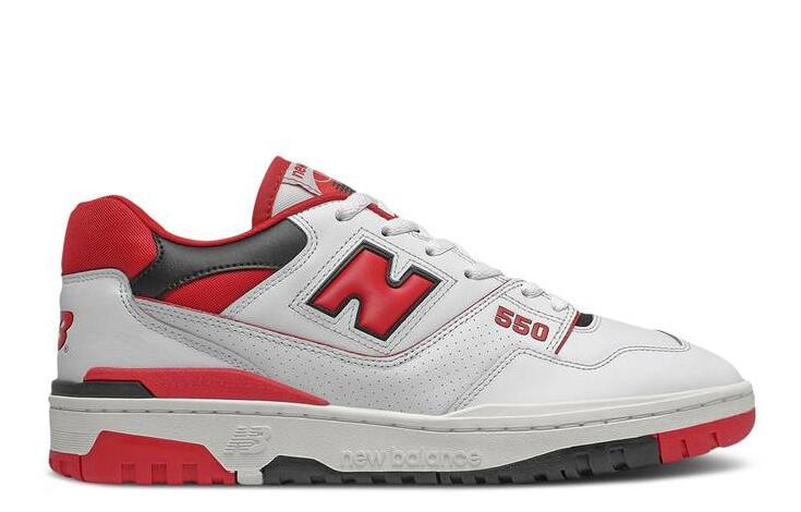 Men's New Balance 550 White Red Shoes