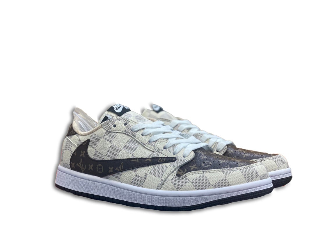 Men's Nike Fragment x Travis Scott x LV Air Jordan 1 Low Shoes