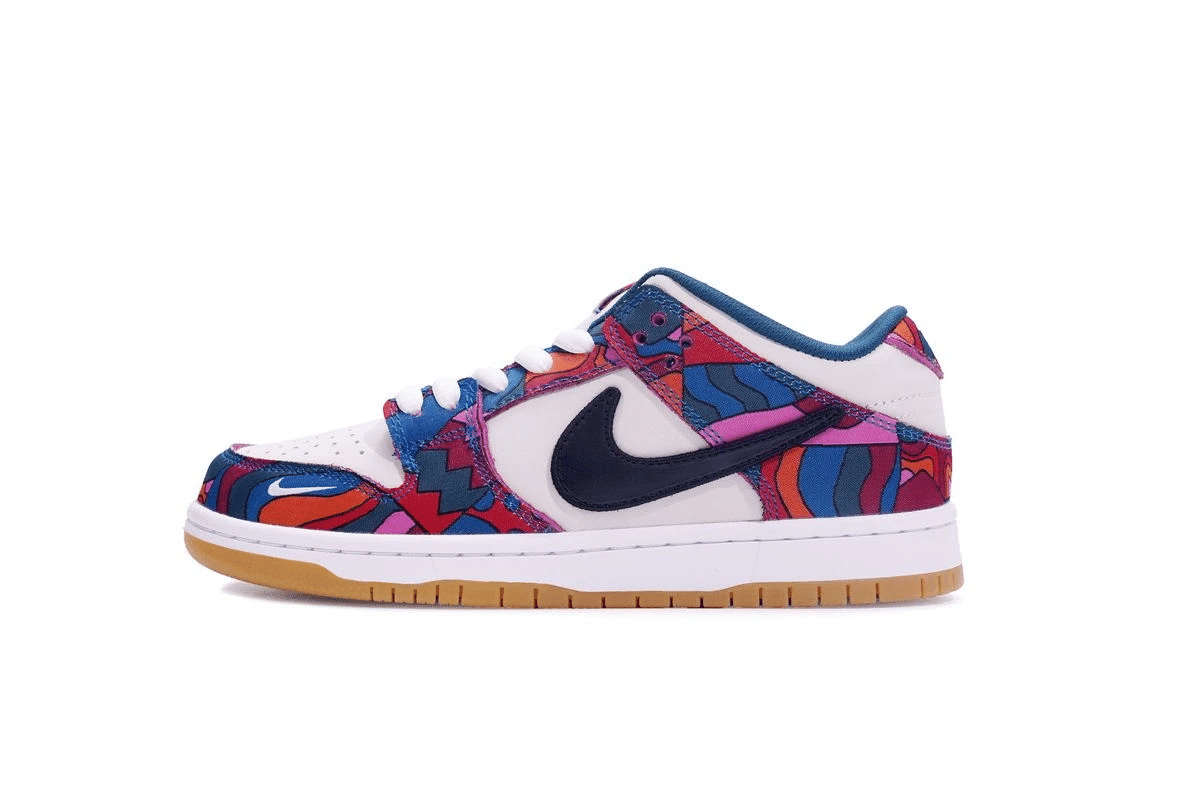 Men's Parra x SB Dunk Low Pro QS Abstract Art Shoes