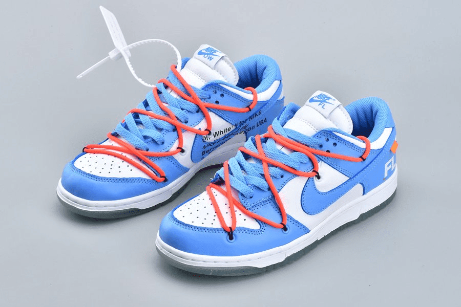 Men's SB Dunk Low x Off-White x Futura x OW UNC Blue White Shoes