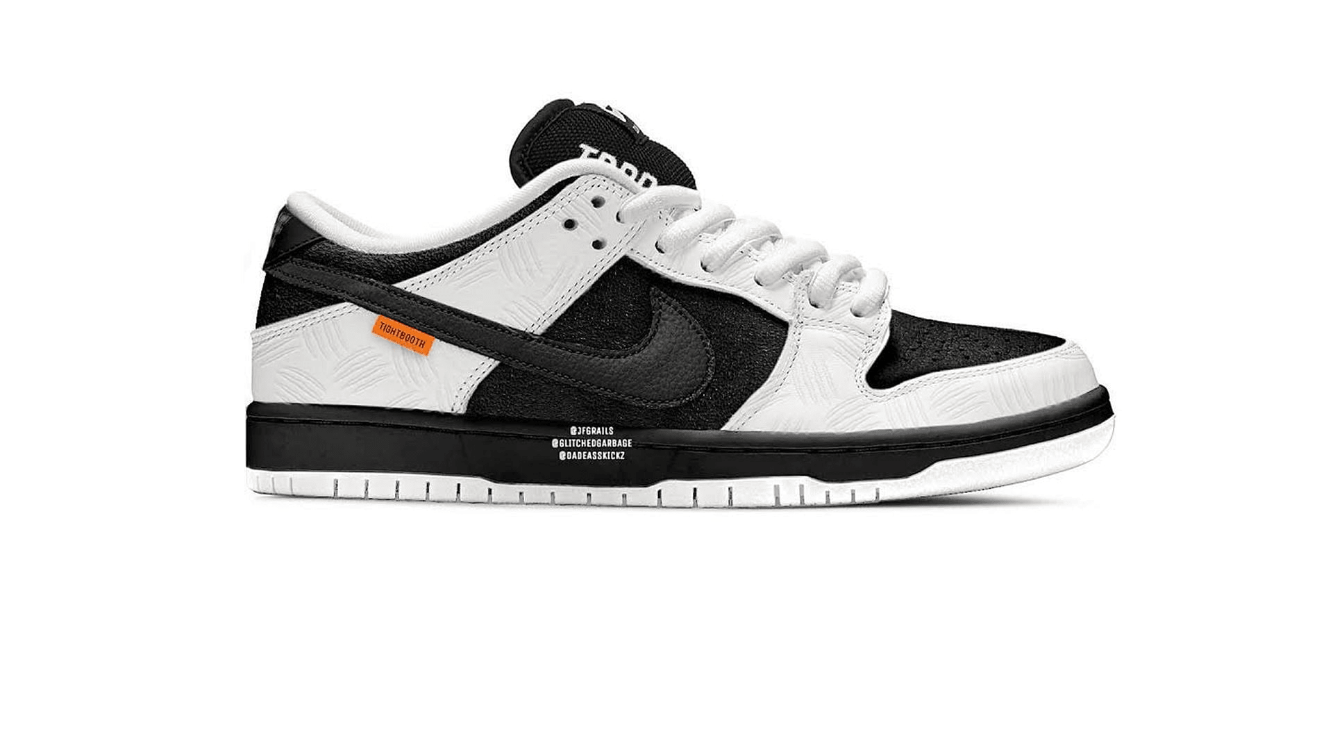 Men's Tightbooth x SB Dunk Low Black And White Shoes