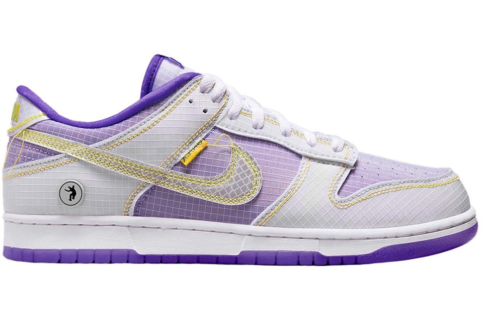 Men's Union La x Dunk Low Passport Pack Grey Purple Shoes