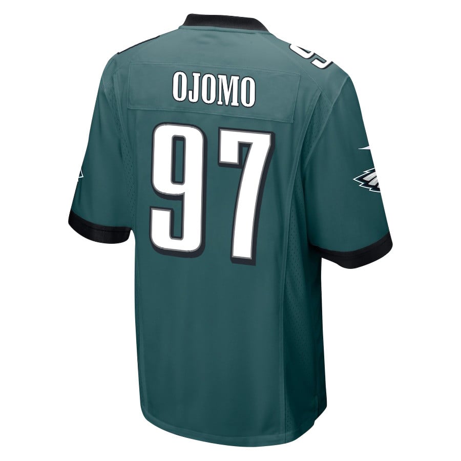Moro Ojomo 97 Philadelphia Eagles Super Bowl LIX New Orleans Patch Game Men Jersey – Midnight Green
