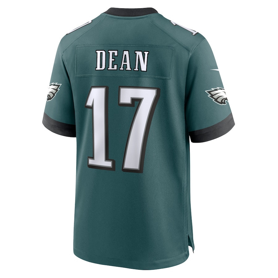 Nakobe Dean #17 Philadelphia Eagles Super Bowl LIX Jersey - Men's - Midnight Green