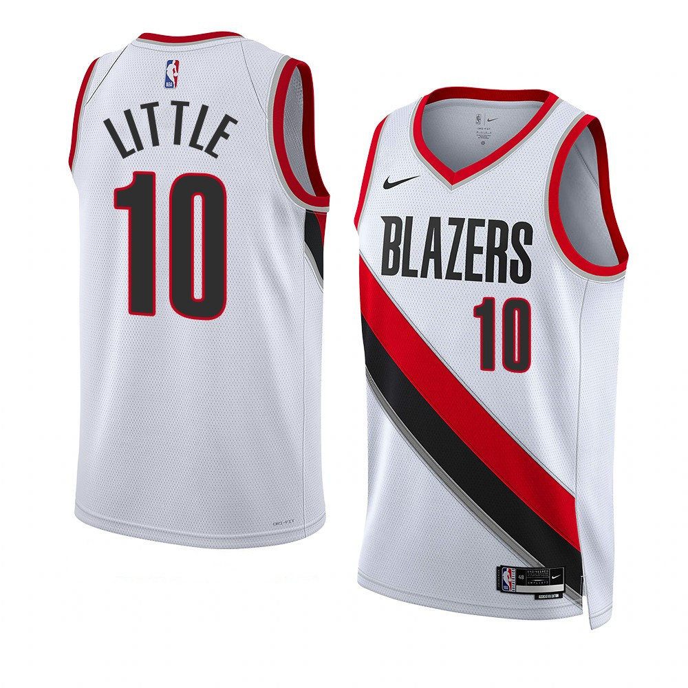Nassir Little Portland Trail Blazers 2022-23 Association Edition White Swingman Jersey