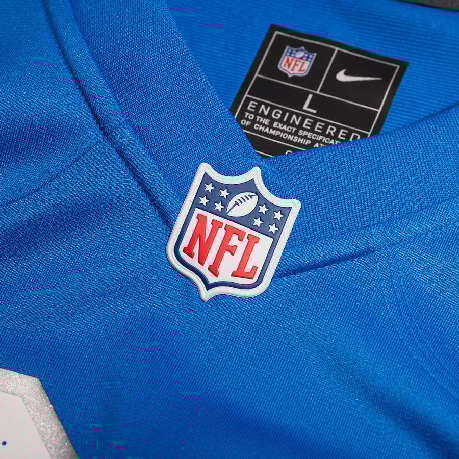Nate Lynn #57 Detroit Lions Super Bowl LIX Jersey - Men's - Blue