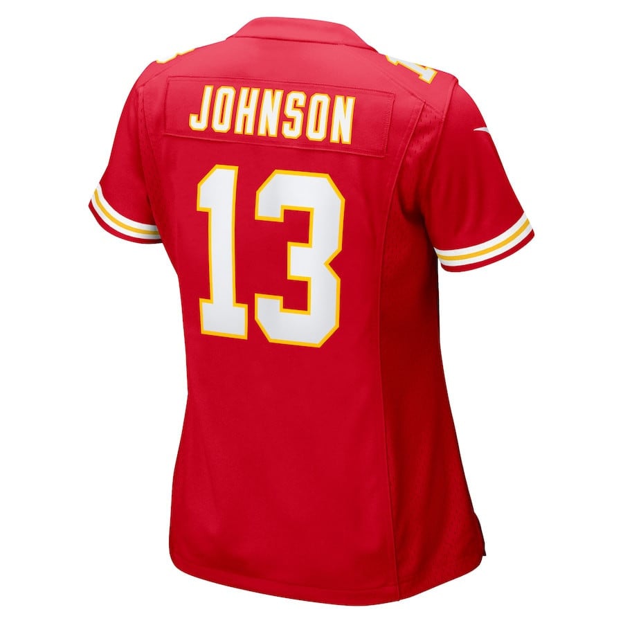 Nazeeh Johnson #13 Kansas City Chiefs Super Bowl LIX Women's Jersey - Red