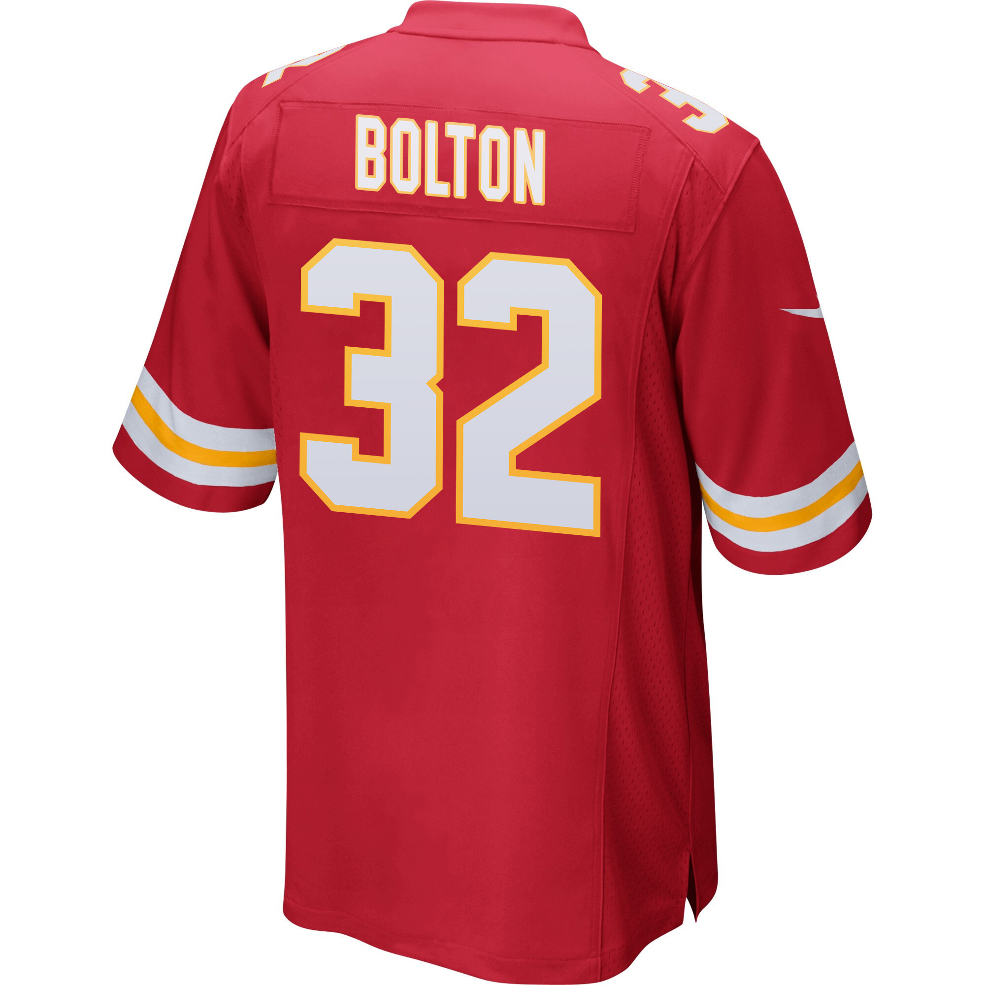 Nick Bolton 32 Kansas City Chiefs Super Bowl LVIII Champions 4 Stars Patch Game Men Jersey - Red