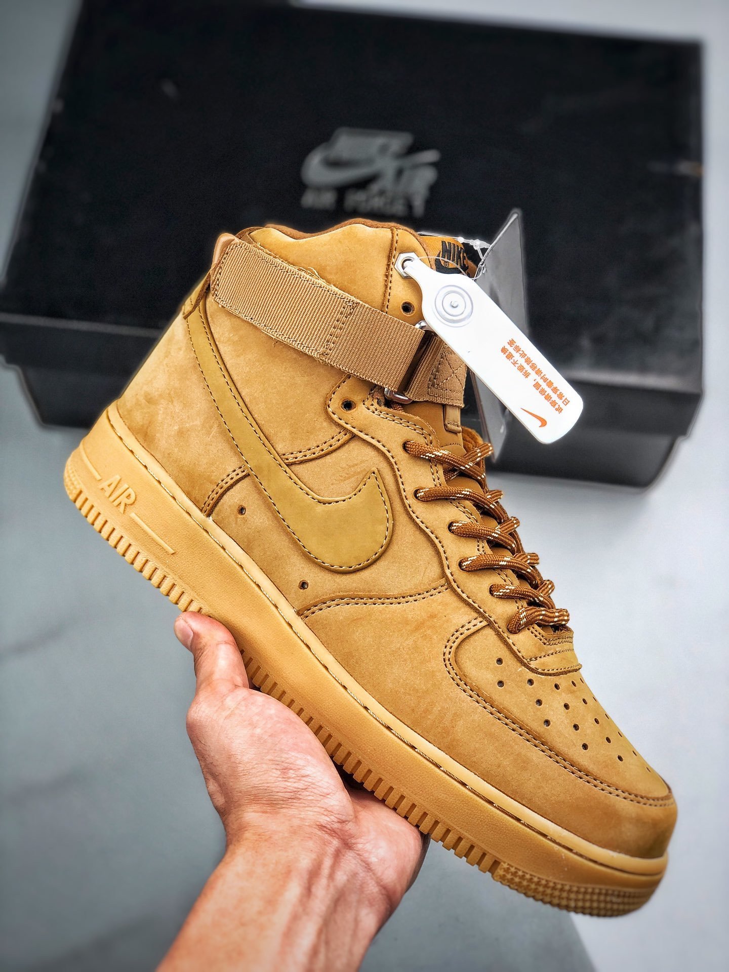 Nike Air Force 1 High Flax/Wheat-Gum Light Brown-Black