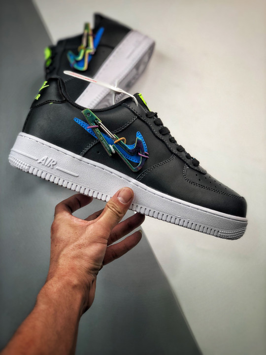 Nike Air Force 1 Low  Carabiner Swoosh  Dark Smoke Grey/Photo Blue-Volt