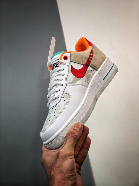 Nike Air Force 1 Low Just Do It White Red Teal FD4205-161