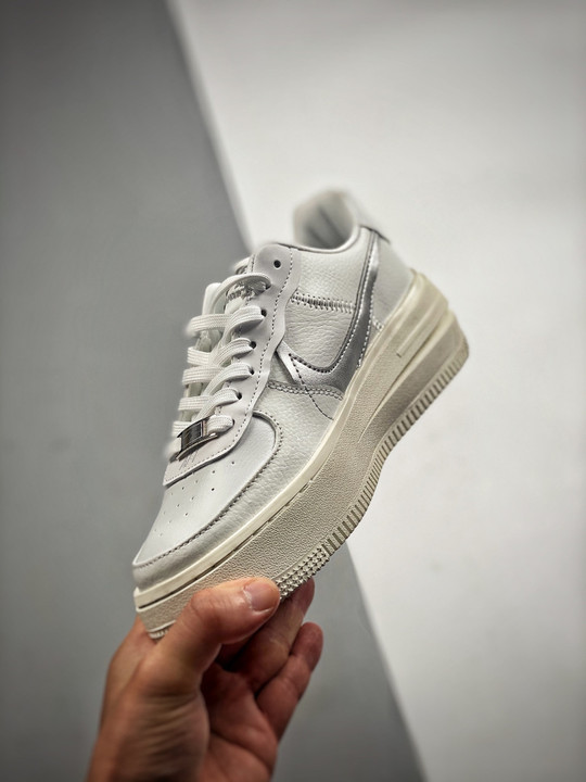 Nike Air Force 1 PLT.AF.ORM White/Wolf Grey/Metallic Silver
