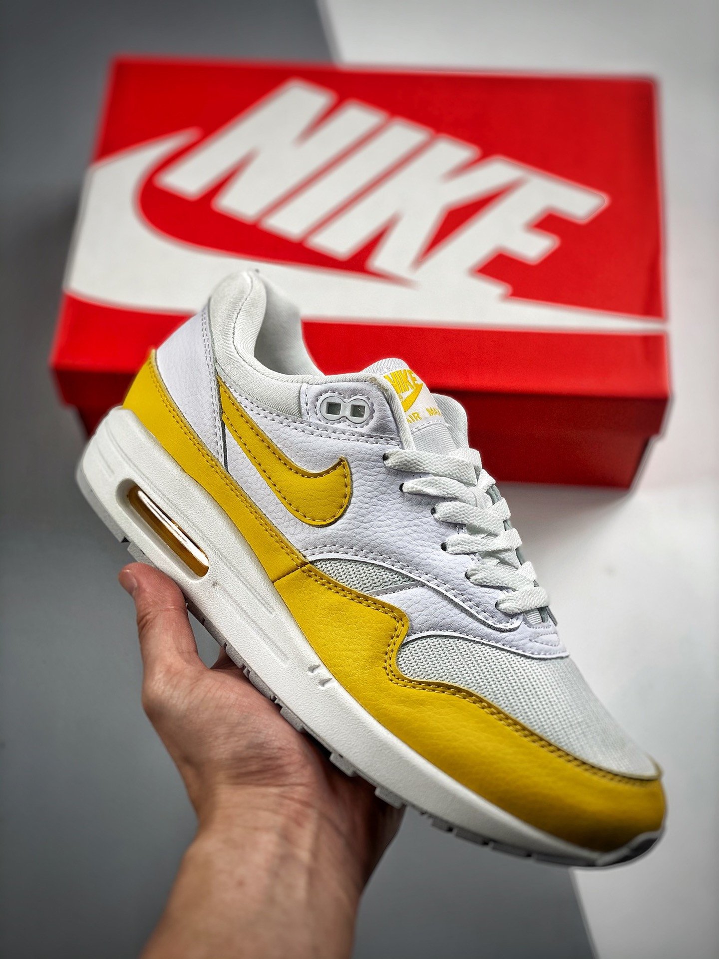 Nike Air Max 1 White/Bright Yellow DX2954-001