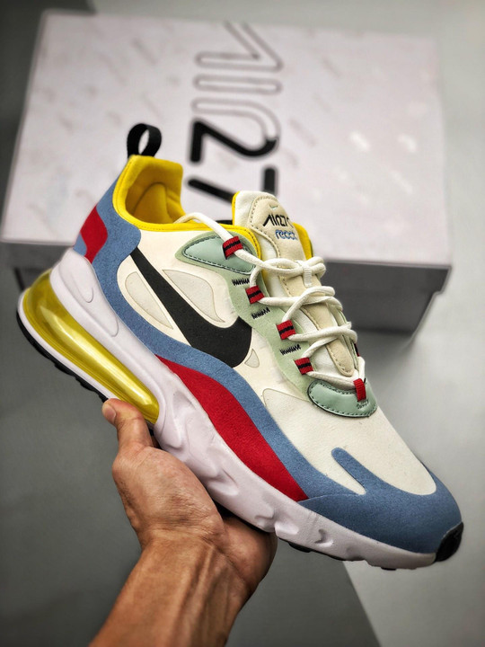 Nike Air Max 270 React Phantom/Black-Light Blue-University Red