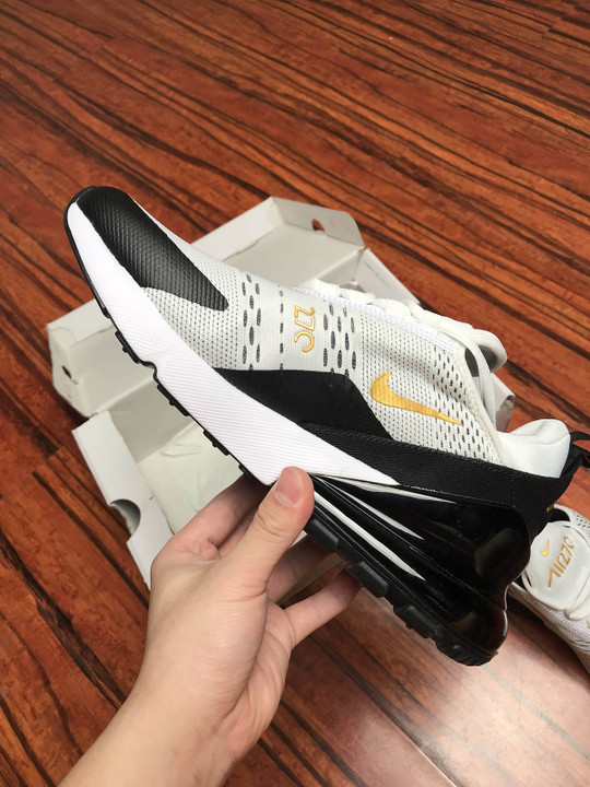 Nike Air Max 270 White/Metallic Gold/Black