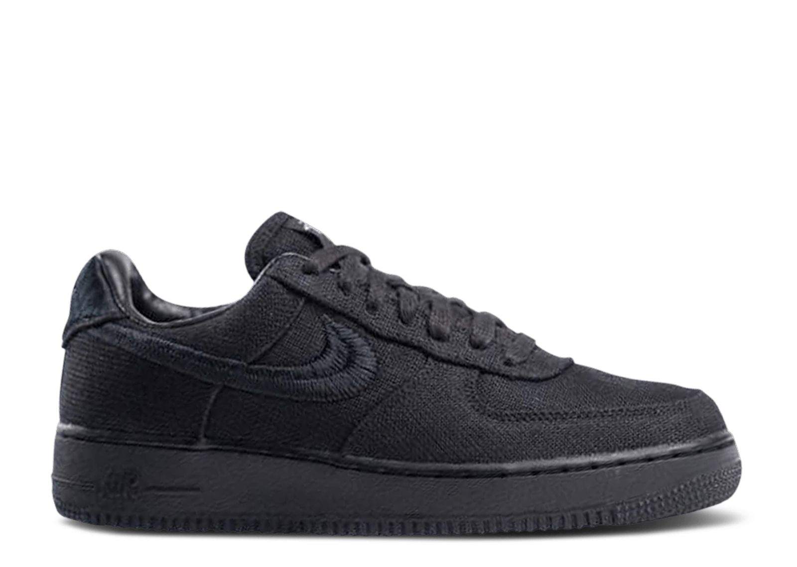 Nike Stussy X Air Force 1 Low Triple Black Iconic Sneaker