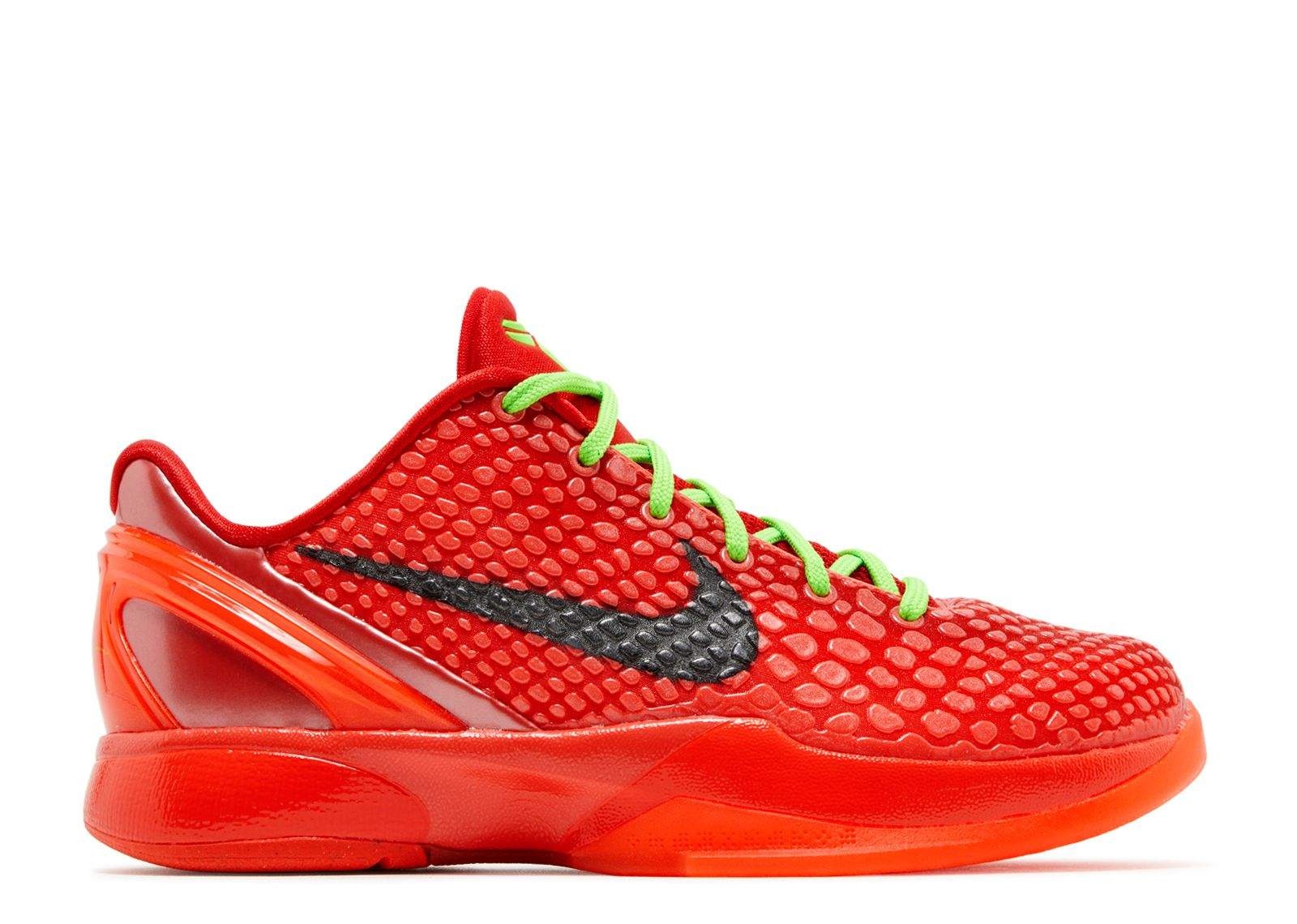 Nike Zoom Kobe 6 GS 'Reverse Grinch' Casual Sport Sneaker in Green