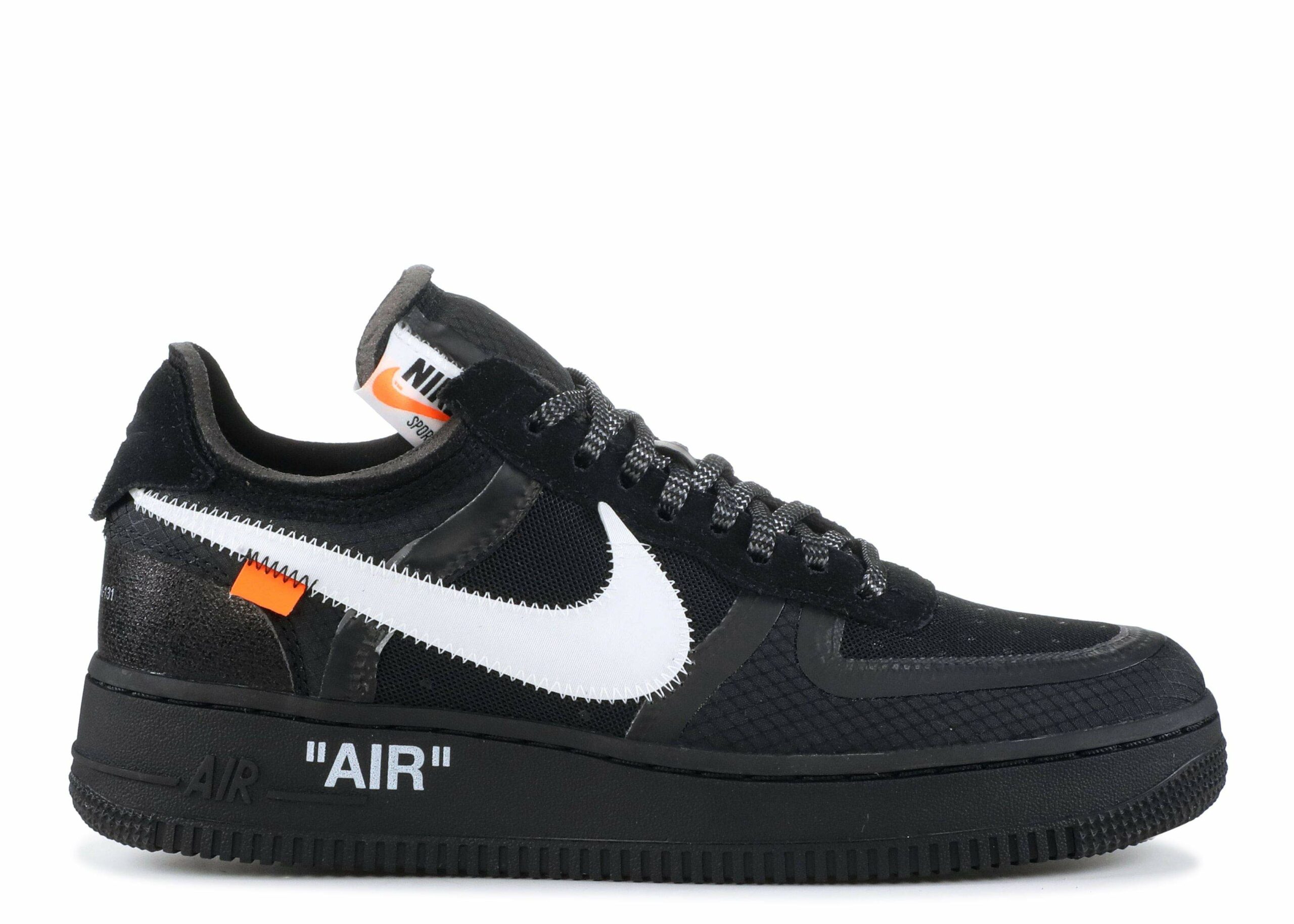 Off White X Air Force 1 Low Black Classic Kicks