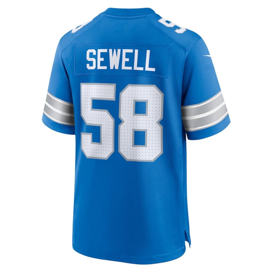 Penei Sewell #58 Detroit Lions Super Bowl LIX YOUTH Jersey - Blue