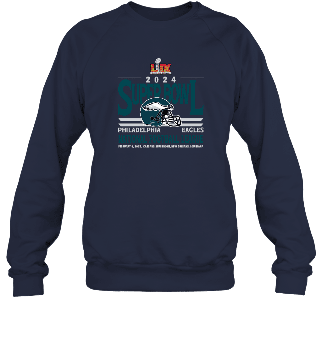 Philadelphia Eagles Super Bowl LIX 2024 Champions 2D Sweatshirt V26