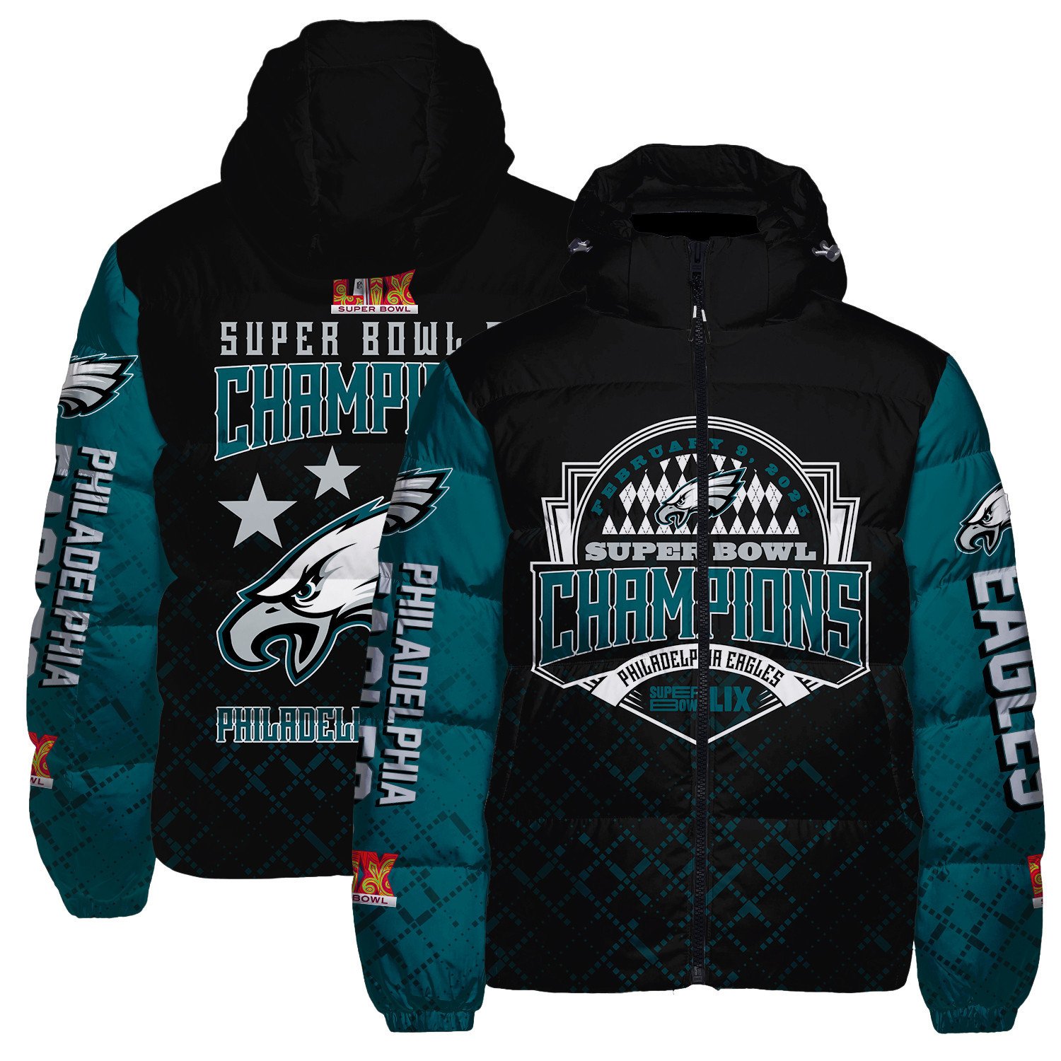 Philadelphia Eagles Super Bowl LIX Champions The Reign Begins Down Jacket