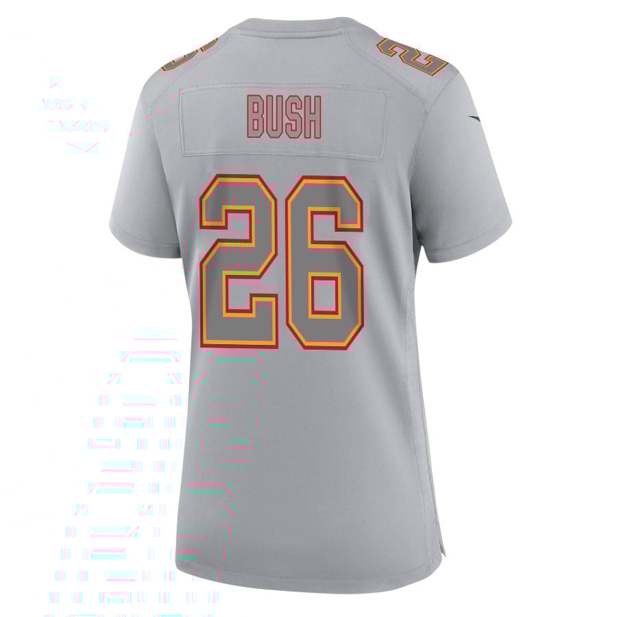Prince Tega Wanogho 76 Kansas City Chiefs Super Bowl LVIII Champions 4 Stars Patch Atmosphere Fashion Game Women Jersey - Gray
