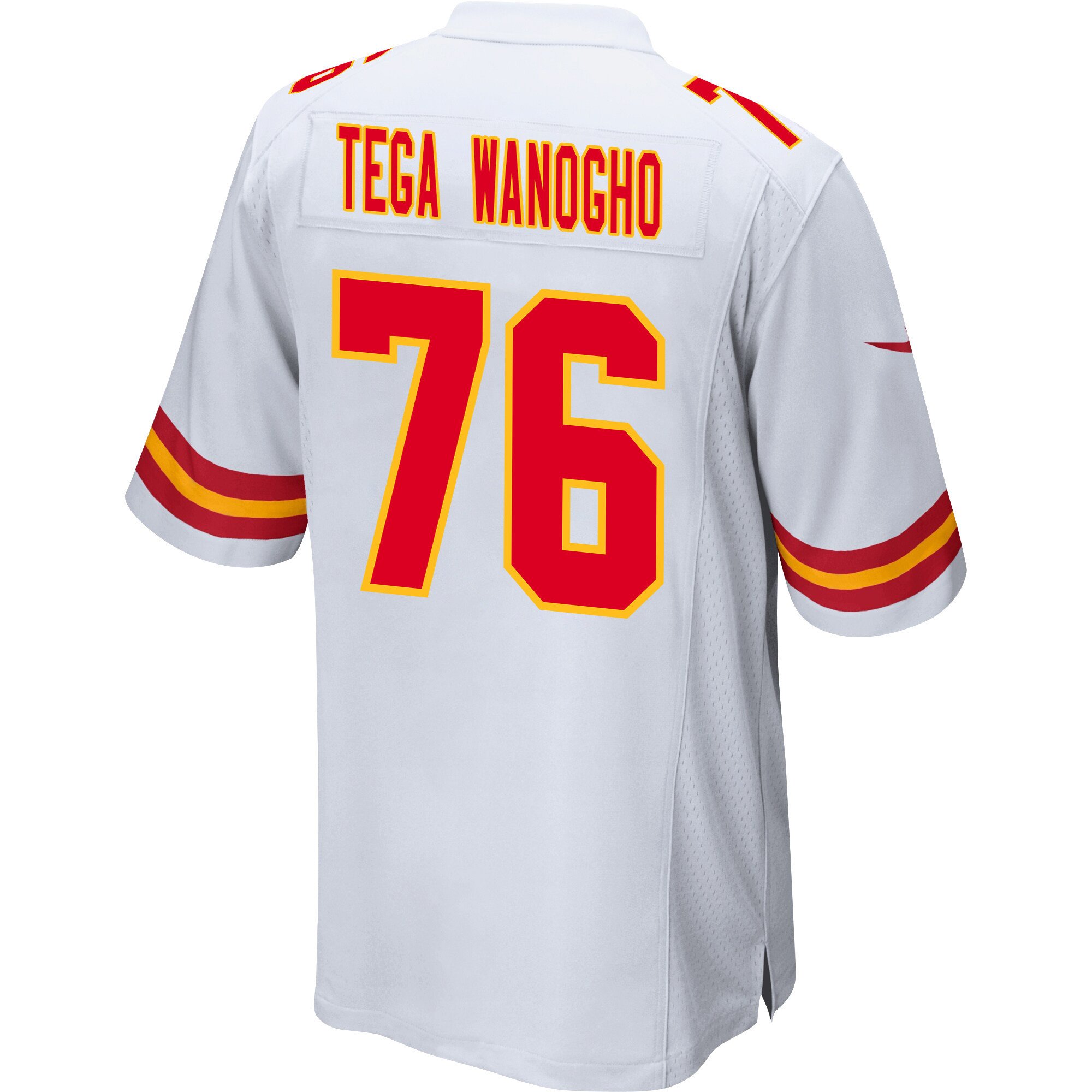 Prince Tega Wanogho 76 Kansas City Chiefs Super Bowl LVIII Champions 4X Game Men Jersey - White