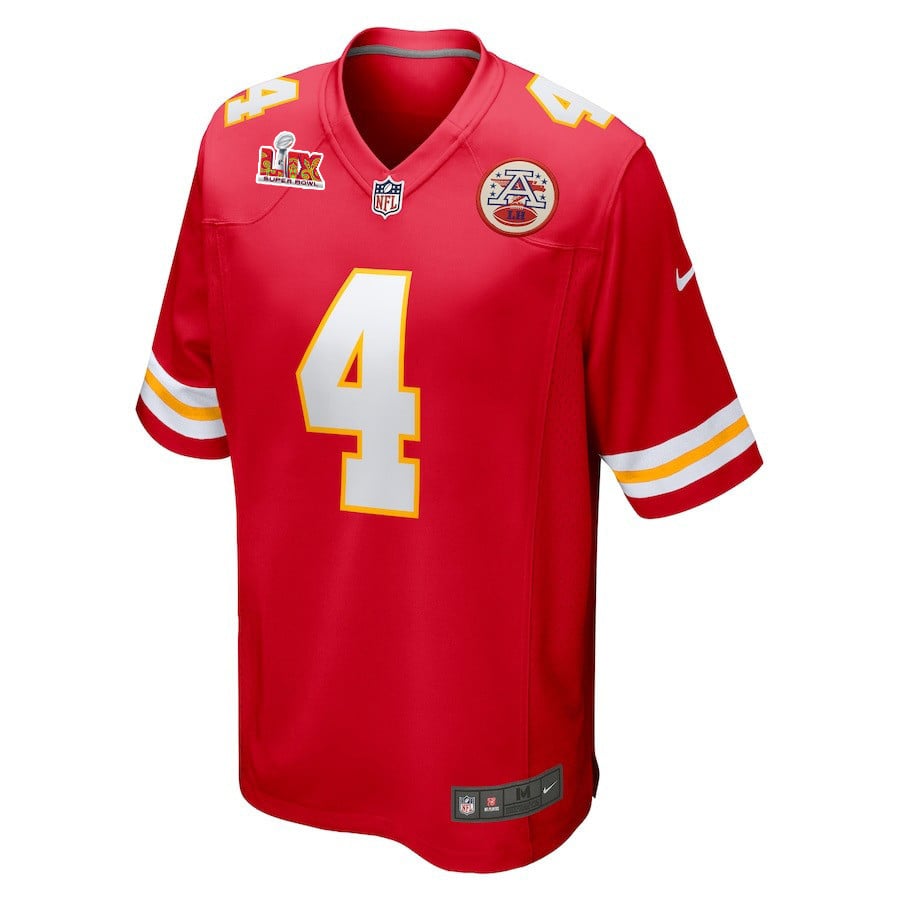 Rashee Rice #4 Kansas City Chiefs Super Bowl LIX Jersey – Men’s – Red