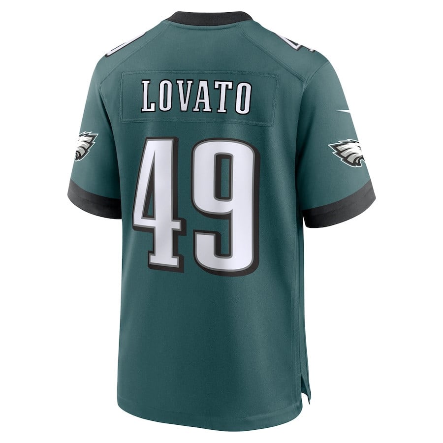 Rick Lovato #49 Philadelphia Eagles Super Bowl LIX YOUTH Jersey - Midnight Green